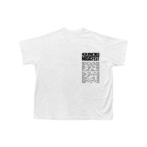 OMF 23 Audio Peach White Lineup Tee