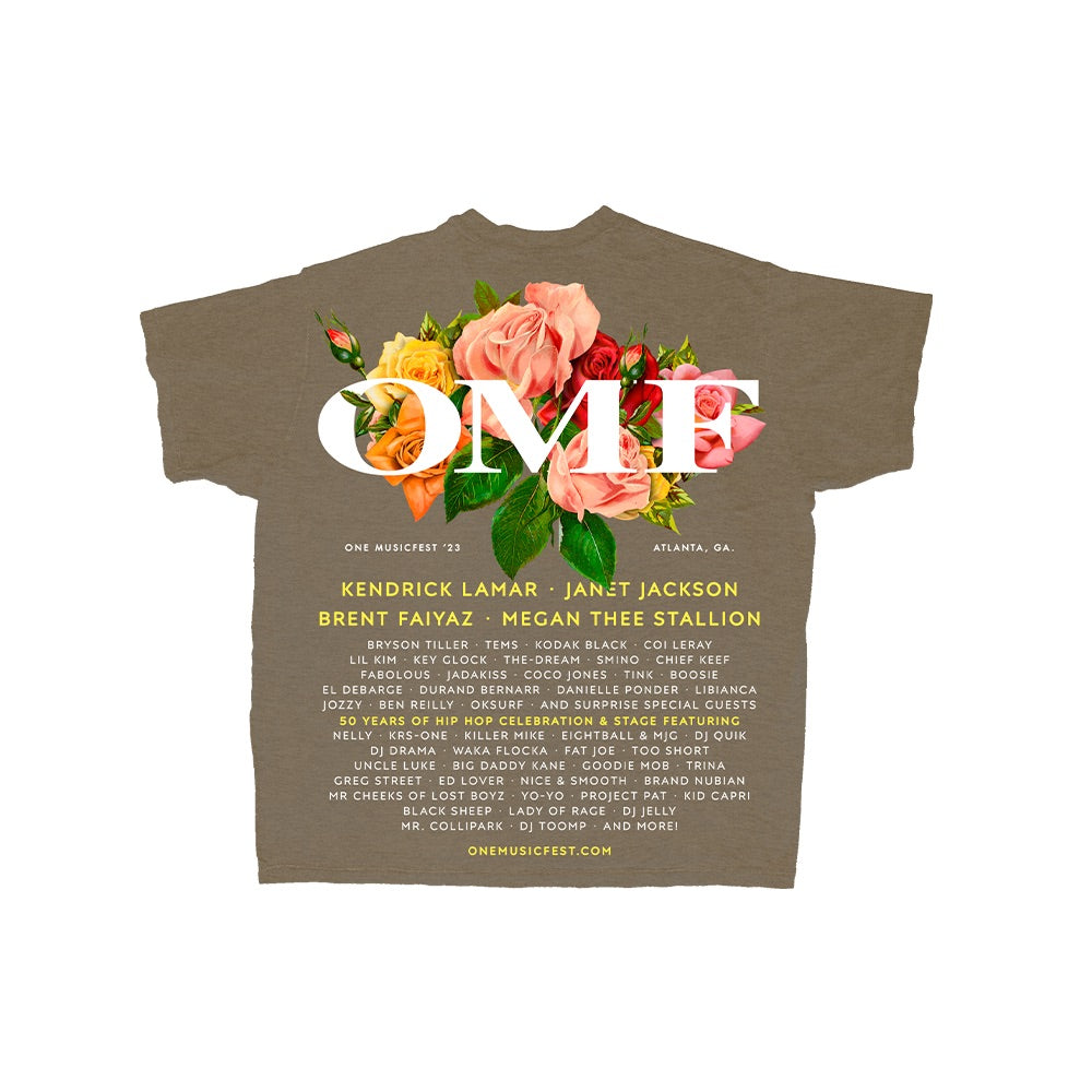 OMF 23 Bouquet Olive Lineup Tee