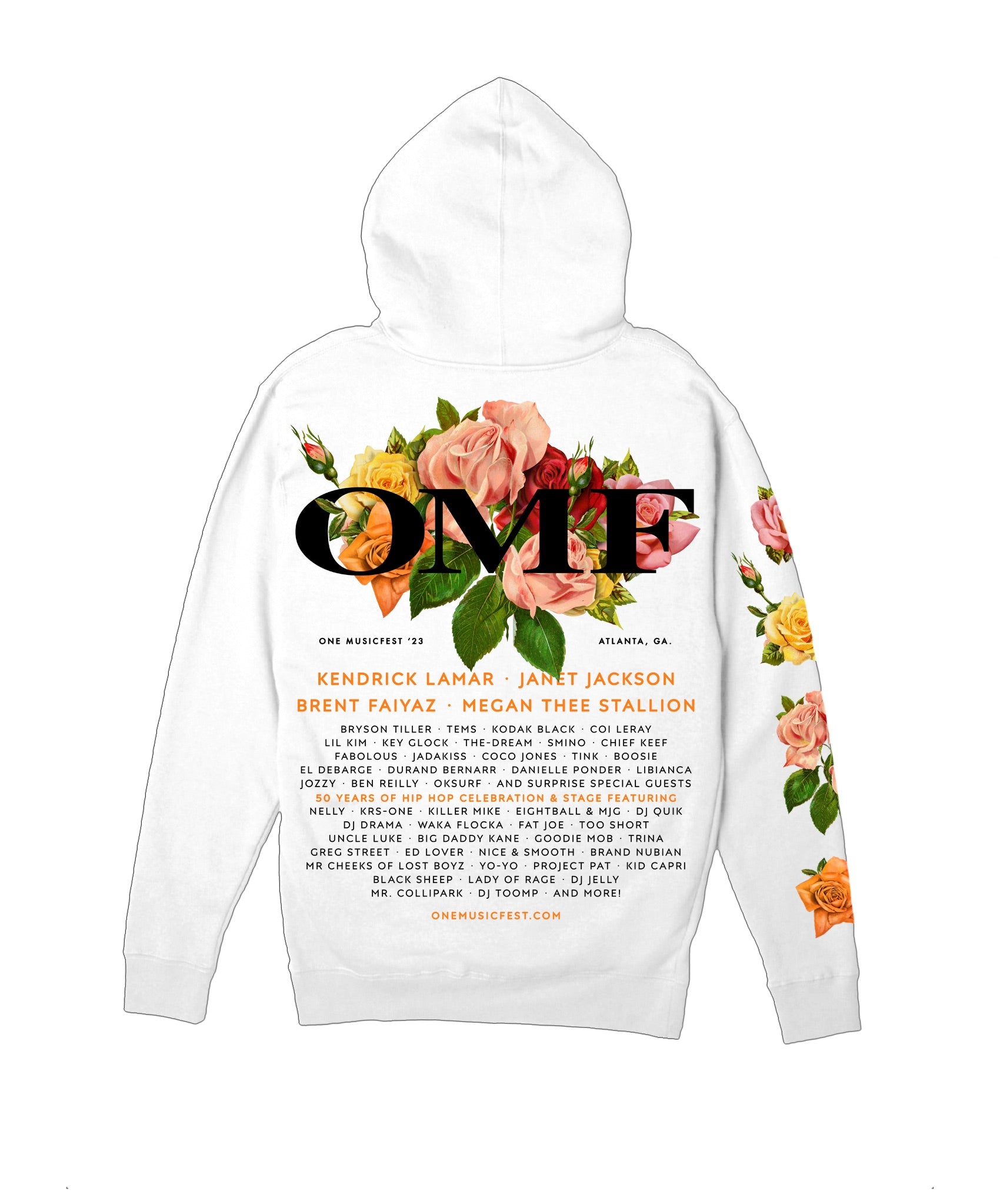 OMF 23 Bouquet White Lineup Hoodie